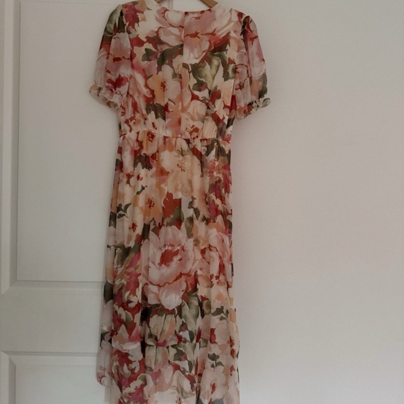 NEW Kate & Lily women’s Easter spring floral chiffon ruffle midi dress size 6 - Picture 2 of 5